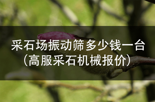 采石場(chǎng)振動(dòng)篩多少錢(qián)一臺(tái)(高服采石機(jī)械報(bào)價(jià))?